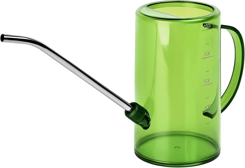 VKPLITE Plastic Watering Can - with Long Spout - 1/4 Gallon - 34 Oz - Green - Image 1